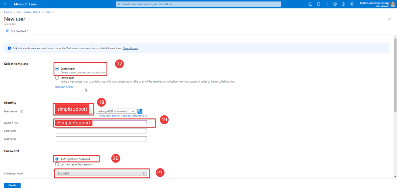 Create Tenant Step 12